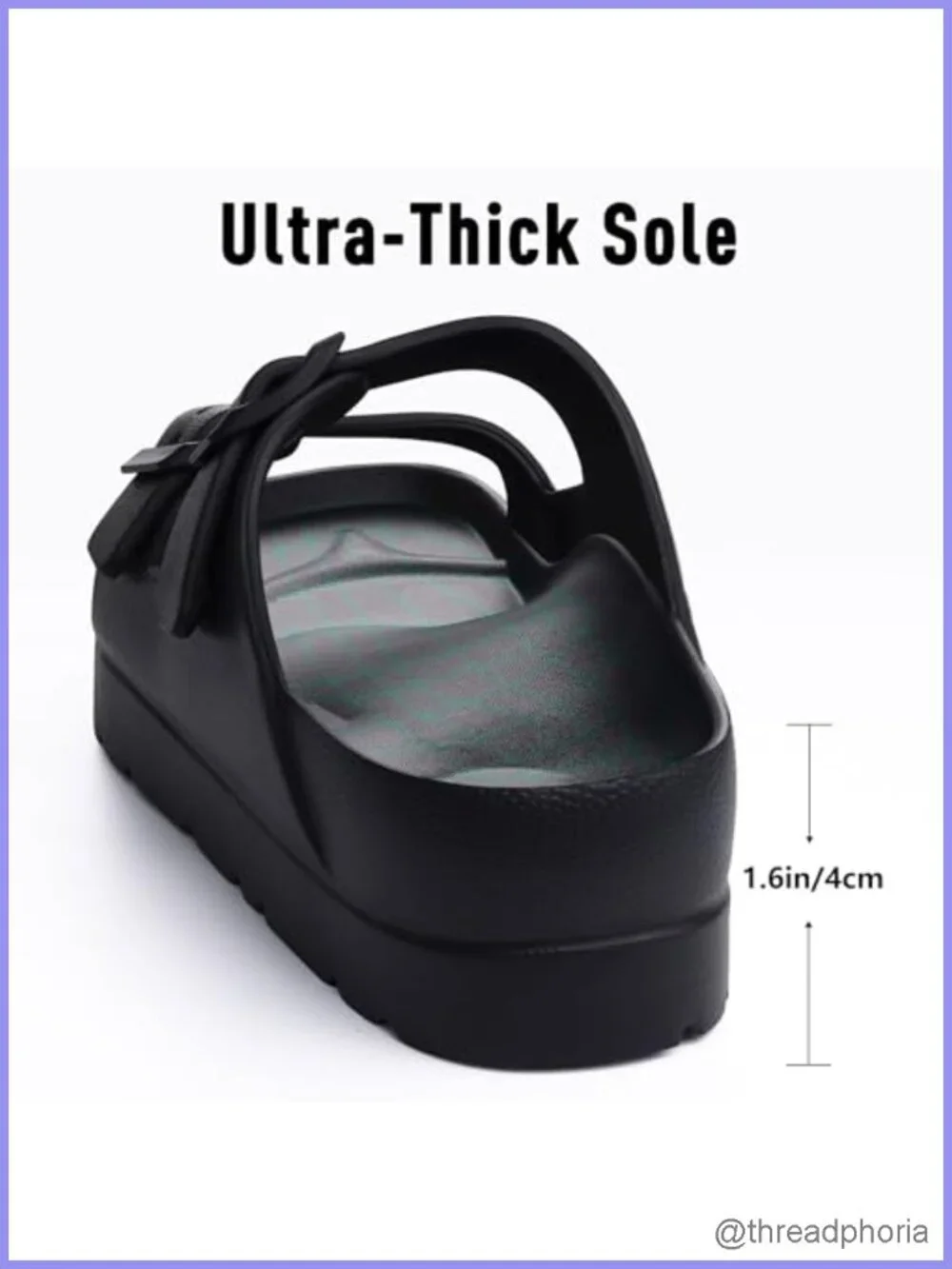 Arch Support Platform Slide Sandals Adjustable Comfort Walking